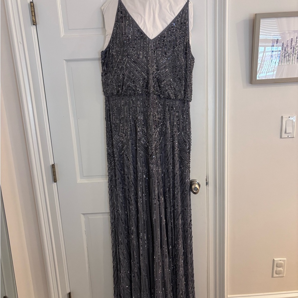 BHLDN Beaded Black Tie Gown
